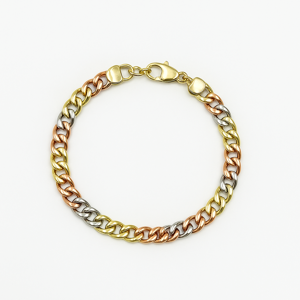 tricolor bracelet. size 18 cm