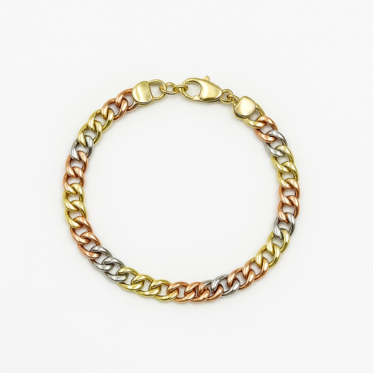 tricolor bracelet. size 18 cm