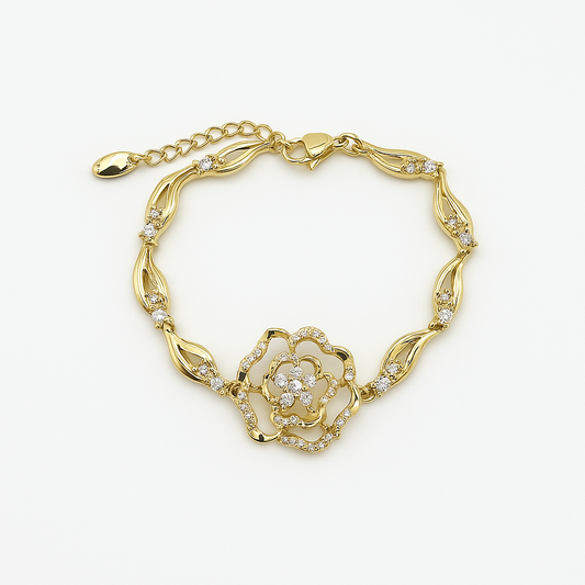 flower bracelet. size 17 cm