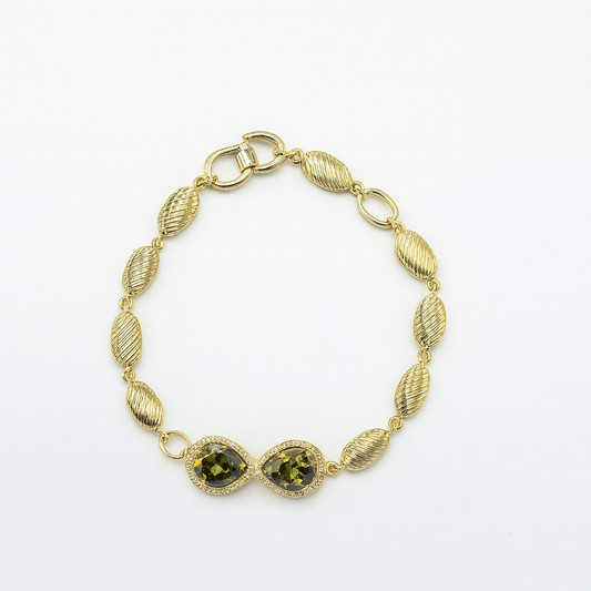 Green lazo bracelet. size 18 cm