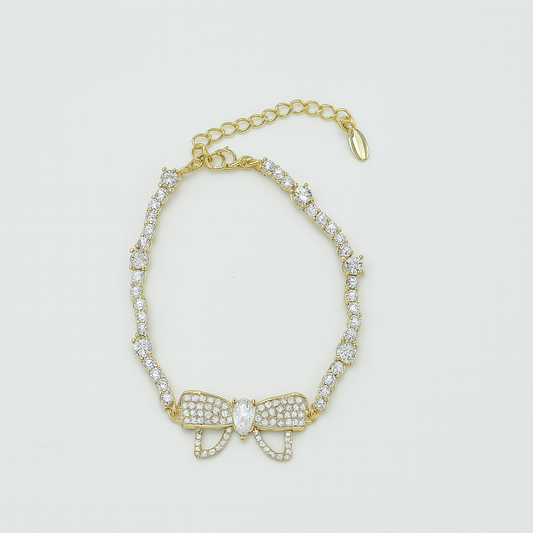 butterfly zircon bracelet. size 16 +5 cm
