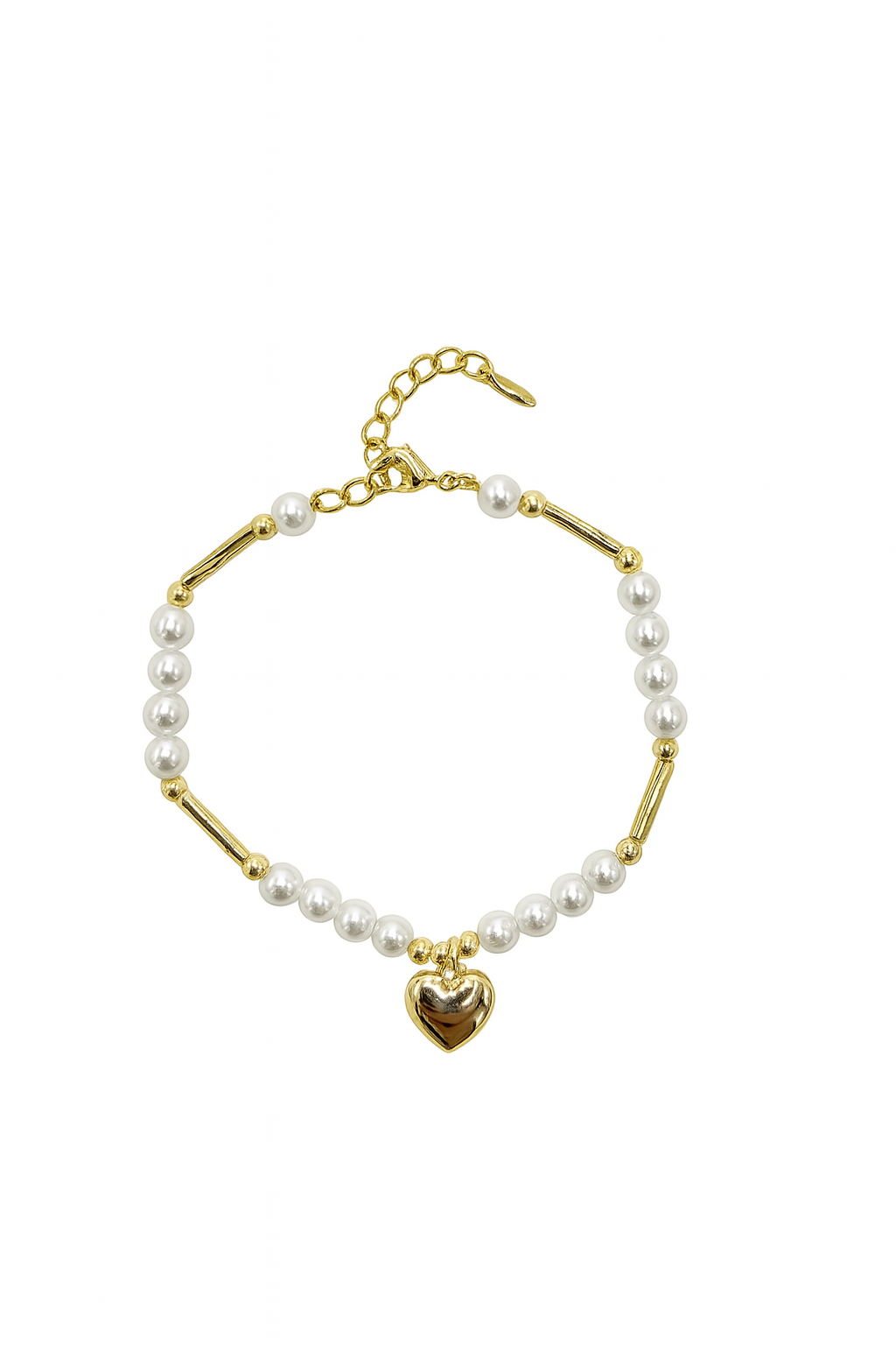plain heart bracelet. size 16+3 cm