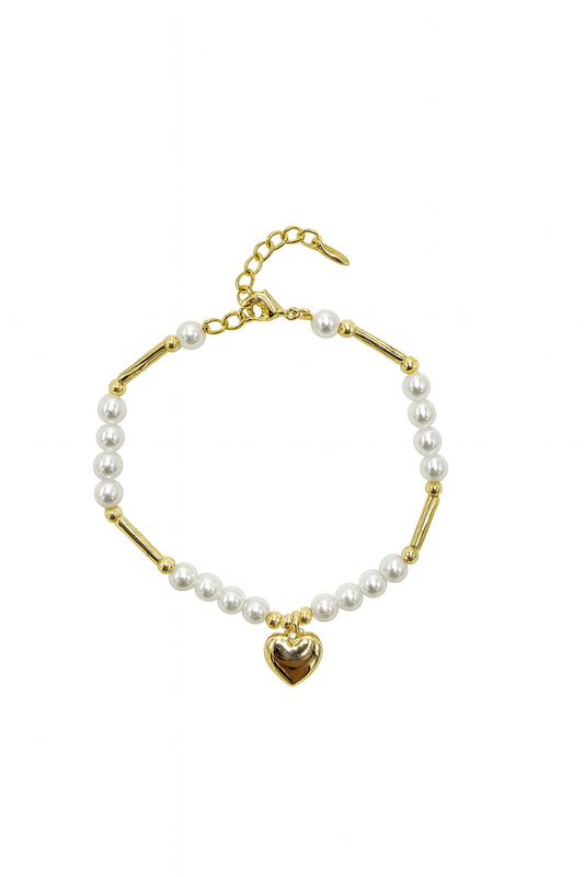 plain heart bracelet. size 16+3 cm
