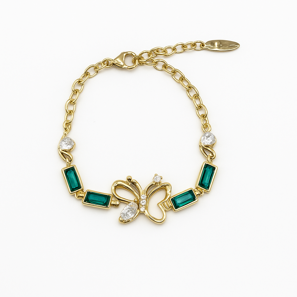 Multicolor butterfly bracelet. size 17+3cm