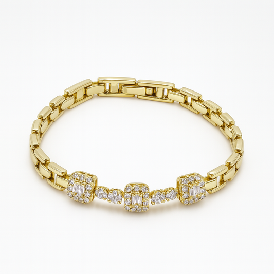 zircon bracelet. size 17 cm