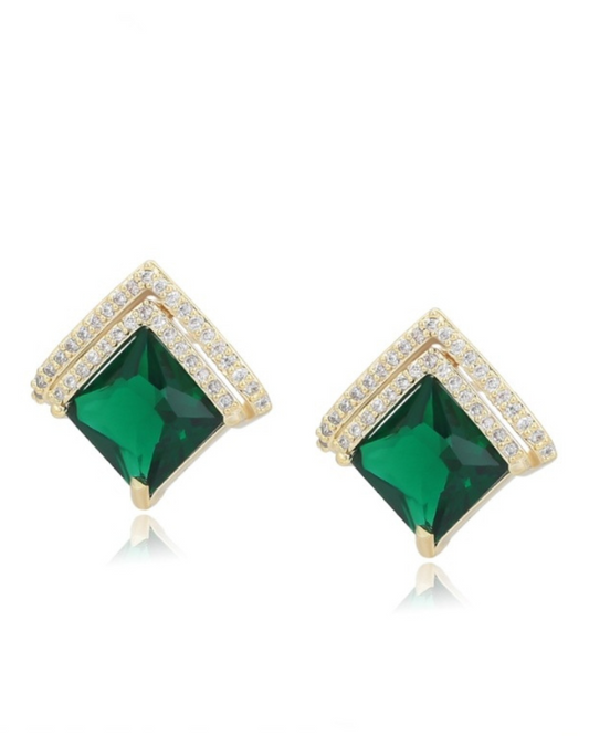 Green Square 🟩 earrings