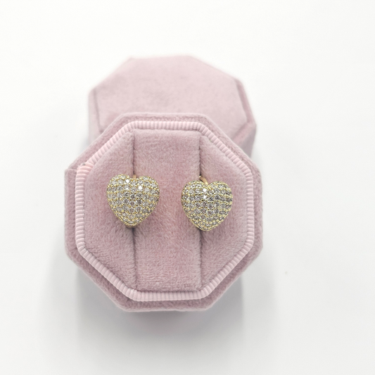 heart hoop earring. size small