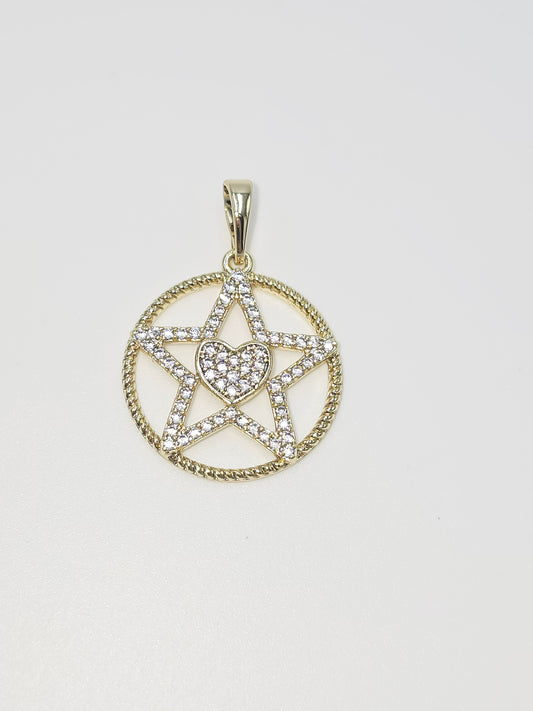 Heart star pendant